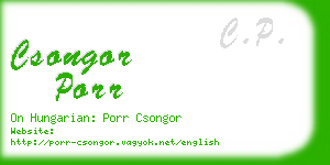 csongor porr business card